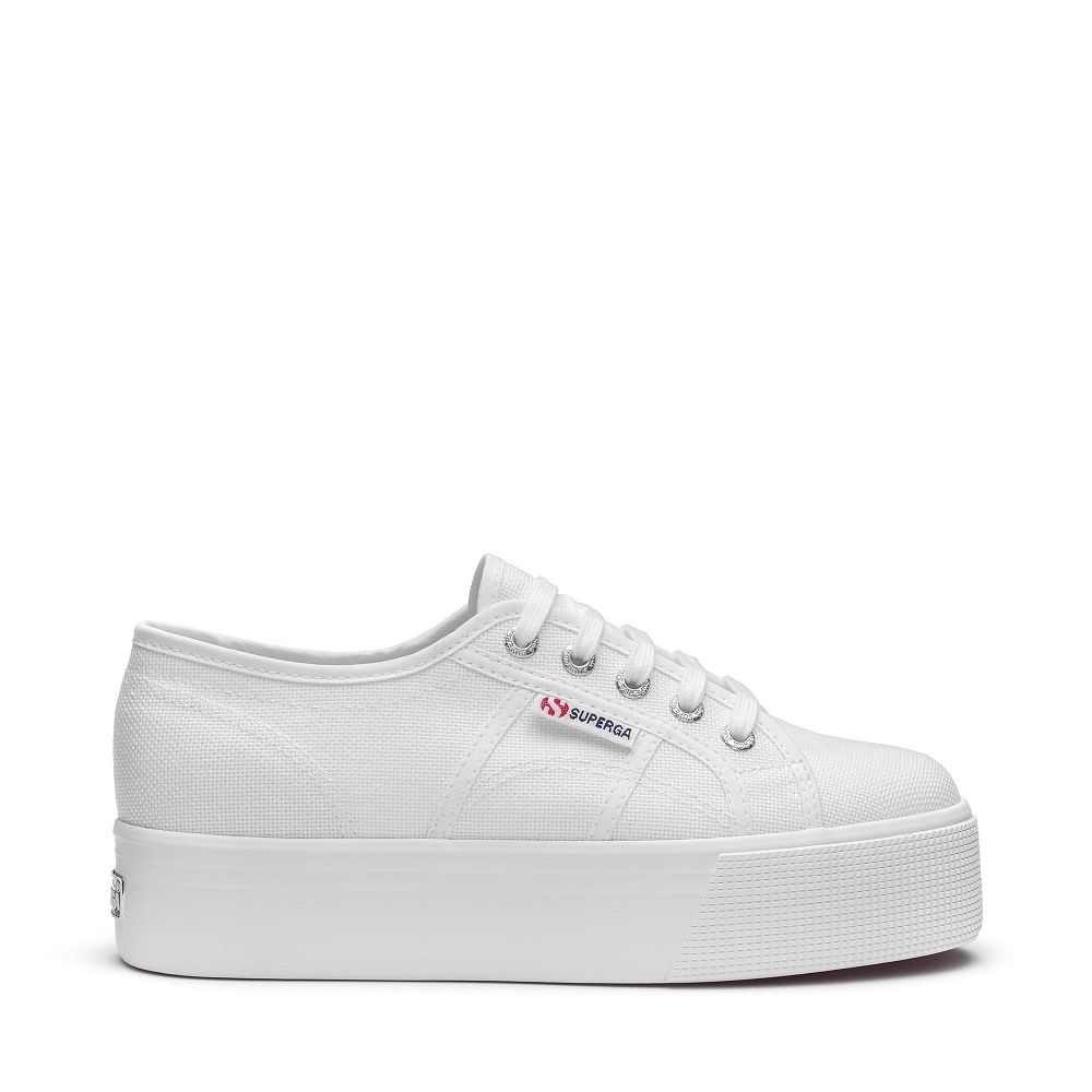 Superga 2790acotw Linea Up And Down White Platform Sneakers - Women's Sneakers USA | US2545045